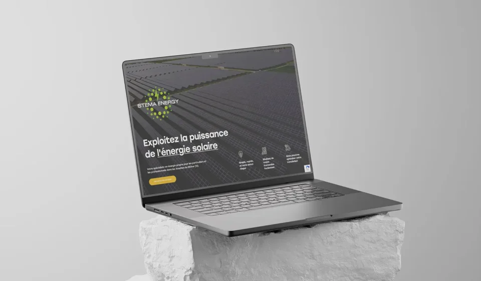 Site internet de Stema Energy, spécialiste en énergie solaire et solutions durables
