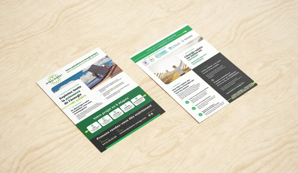 Site internet de Stema Energy, spécialiste en énergie solaire et solutions durables